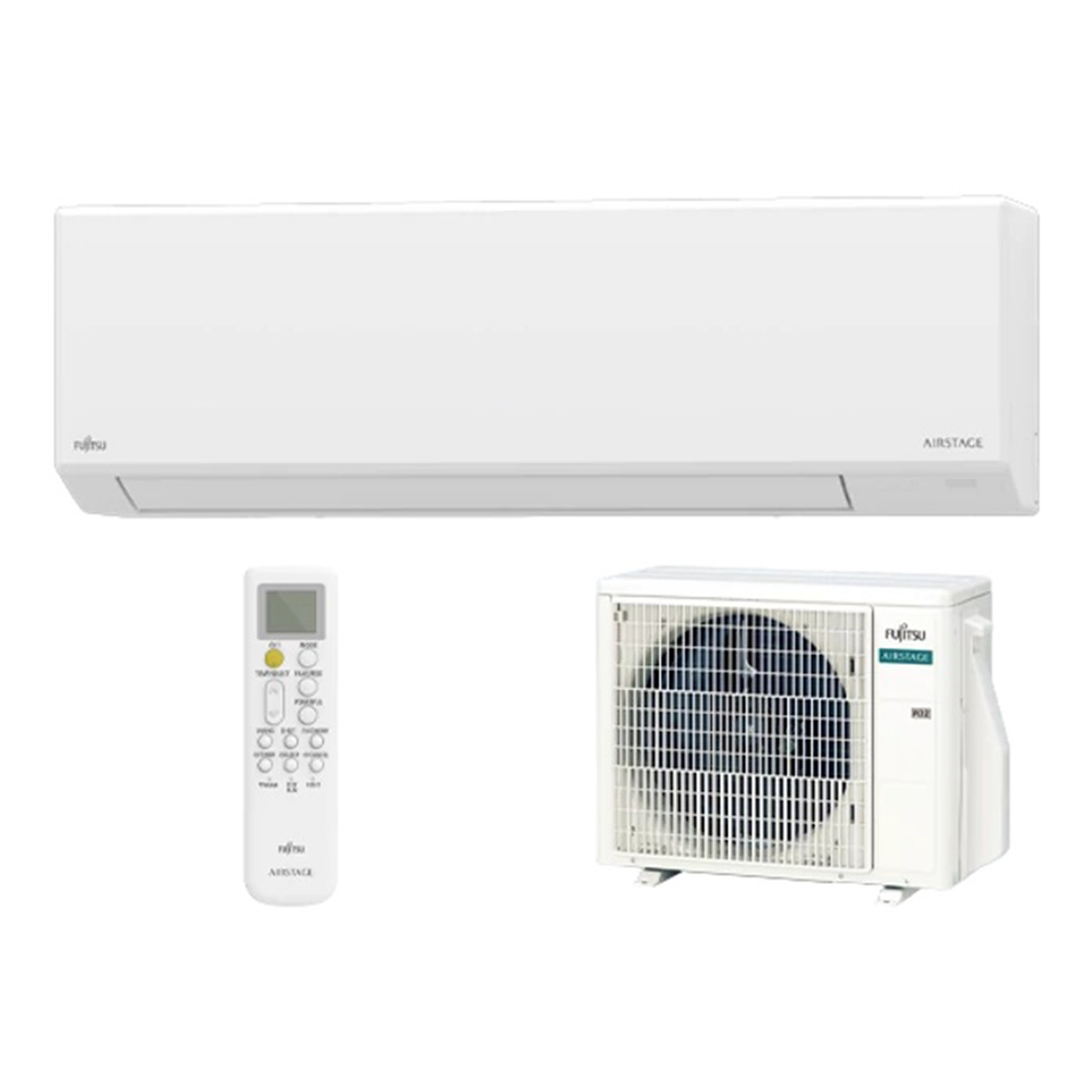 Fujitsu AIRSTAGE ASEH12KLTA AOEH12KLTA oldalfali split klíma csomag 3,5 kW